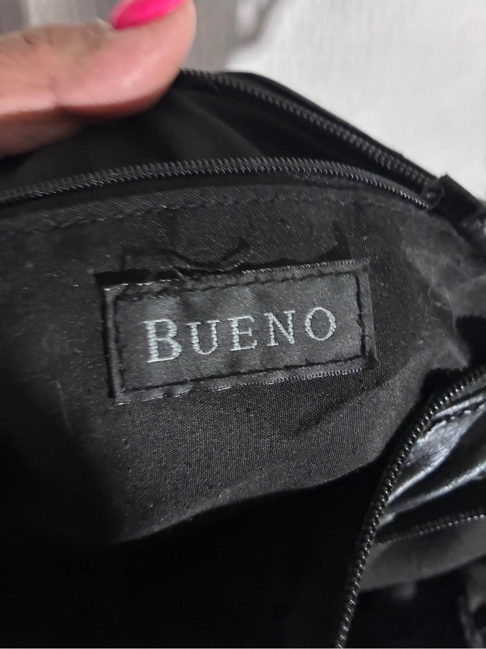 Bueno Black Leather-Look Crossbody Bag - Picture 2 of 3
